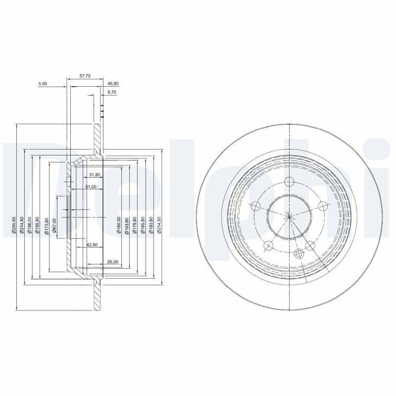 Disque de frein DELPHI BG4063C