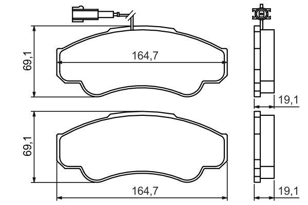 Kit de plaquettes de frein, frein à disque BOSCH 0 986 424 769