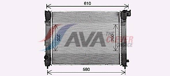 Radiateur, refroidissement du moteur AVA QUALITY COOLING DN2480