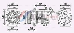 Compresseur, climatisation AVA QUALITY COOLING PEAK418