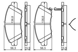 Kit de plaquettes de frein, frein à disque BOSCH 0 986 494 562