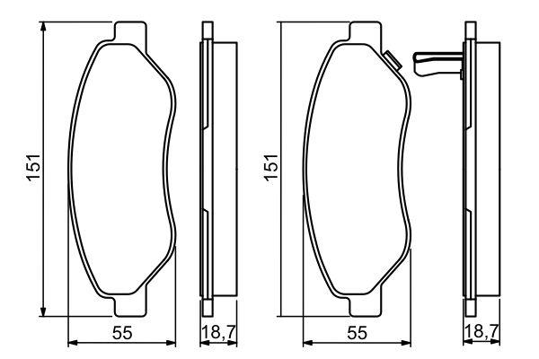 Kit de plaquettes de frein, frein à disque BOSCH 0 986 494 345