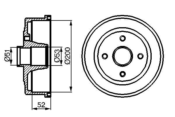 Tambour de frein BOSCH 0 986 477 135