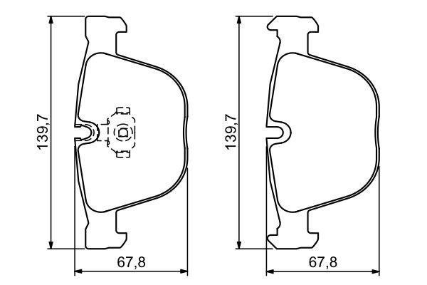 Kit de plaquettes de frein, frein à disque BOSCH 0 986 494 325