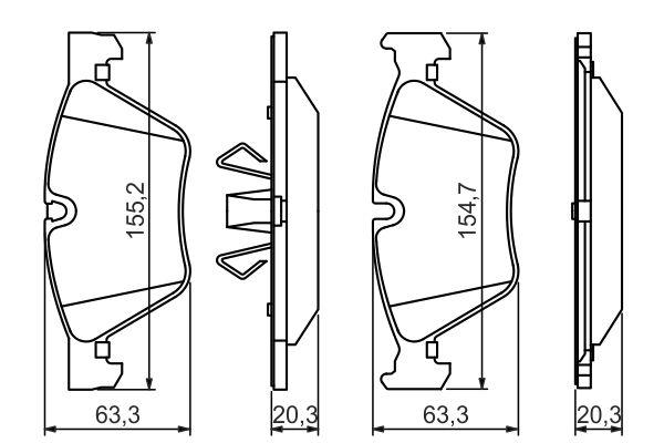 Kit de plaquettes de frein, frein à disque BOSCH 0 986 494 117