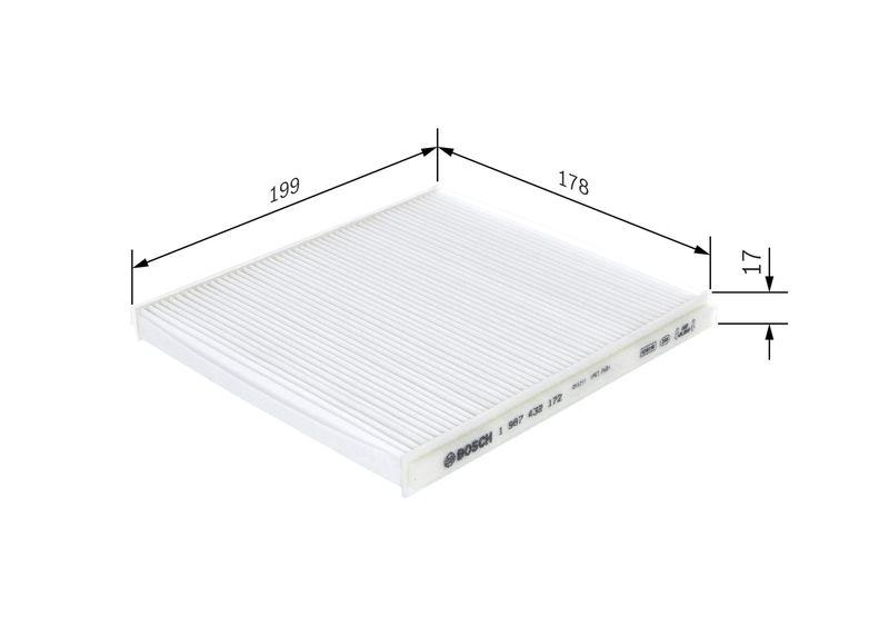 Filtre, air de l'habitacle BOSCH 1987432172