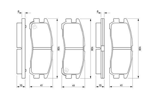 Kit de plaquettes de frein, frein à disque BOSCH 0 986 424 467