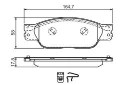 Kit de plaquettes de frein, frein à disque BOSCH 0986494355