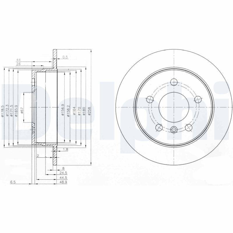 Disque de frein DELPHI BG3910C