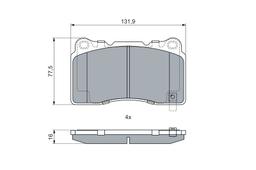 Kit de plaquettes de frein, frein à disque BOSCH 0986424852