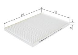 Filtre, air de l'habitacle BOSCH 1987432016