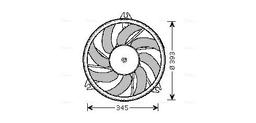 Ventilateur, refroidissement du moteur AVA QUALITY COOLING PE7528