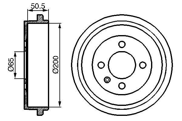Tambour de frein BOSCH 0 986 477 106