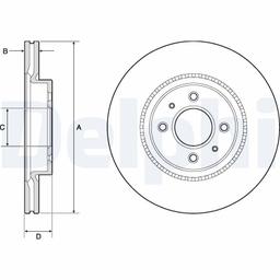 Disque de frein DELPHI BG4743C