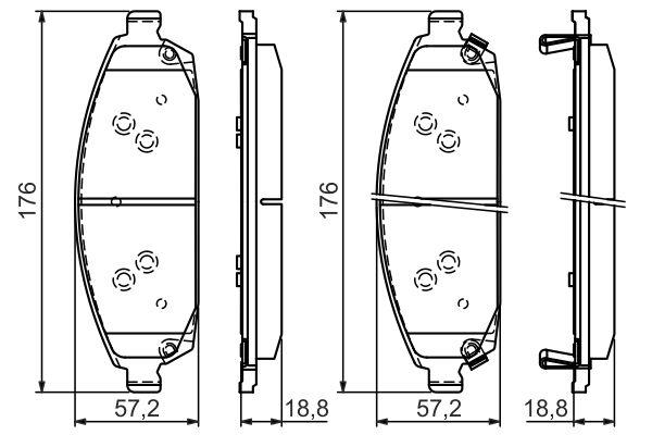 Kit de plaquettes de frein, frein à disque BOSCH 0 986 494 370