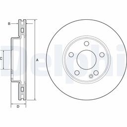 Disque de frein DELPHI BG4554C