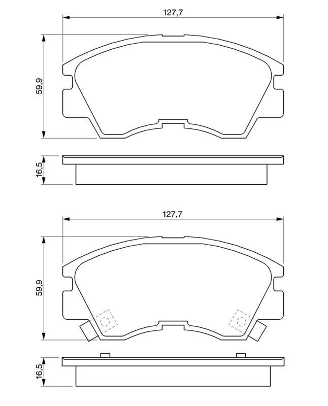 Kit de plaquettes de frein, frein à disque BOSCH 0986460978