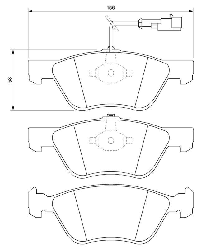Kit de plaquettes de frein, frein à disque BOSCH 0986424578