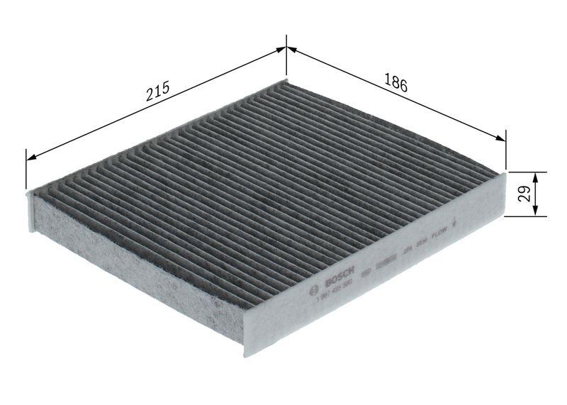 Filtre, air de l'habitacle BOSCH 1 987 435 590