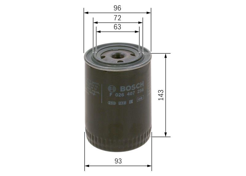 Filtre à huile BOSCH F026407256