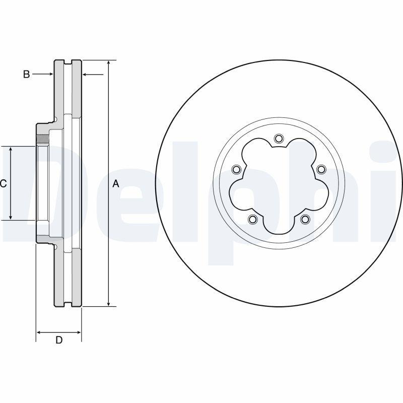 Disque de frein DELPHI BG9176C