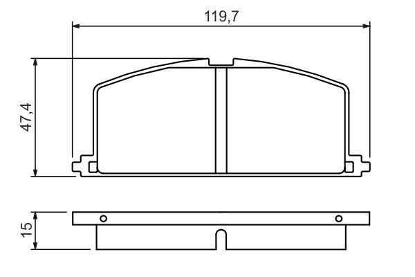 Kit de plaquettes de frein, frein à disque BOSCH 0 986 468 701