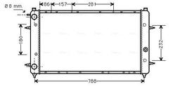 Radiateur, refroidissement du moteur AVA QUALITY COOLING VNA2114