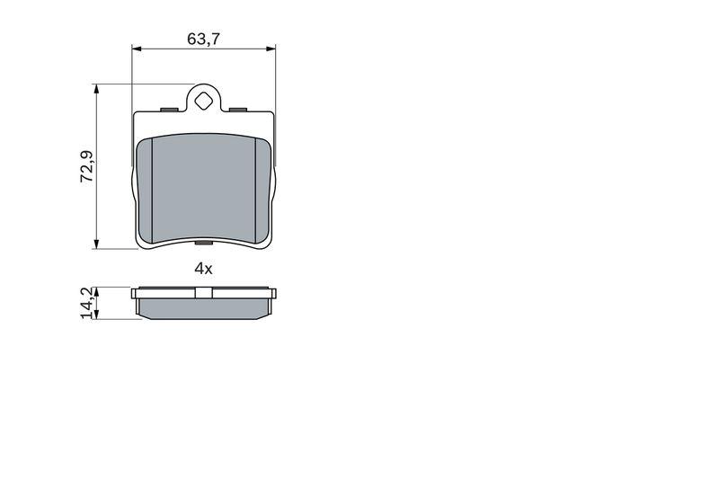 Kit de plaquettes de frein, frein à disque BOSCH 0 986 494 016
