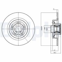 Disque de frein DELPHI BG9023RS