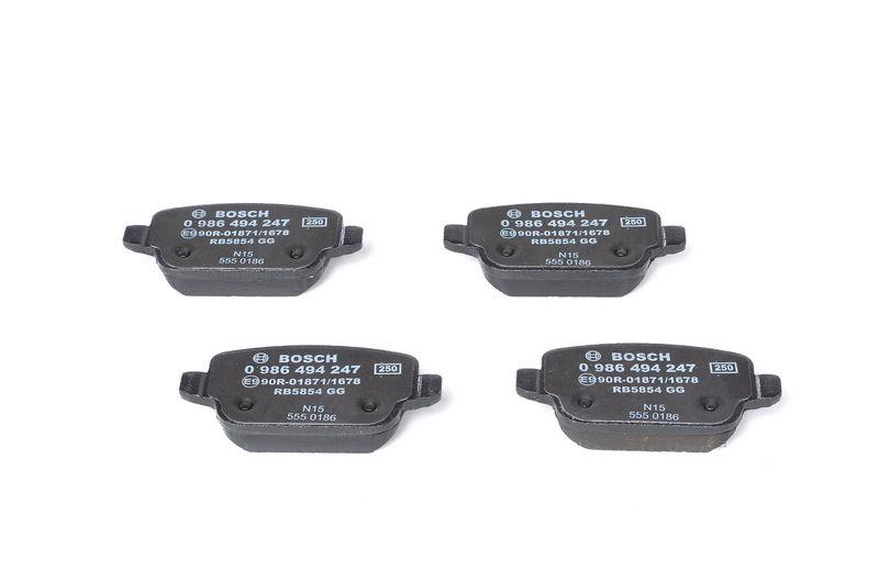 Kit de plaquettes de frein, frein à disque BOSCH 0 986 494 247