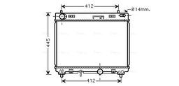 Radiateur, refroidissement du moteur AVA QUALITY COOLING TO2358