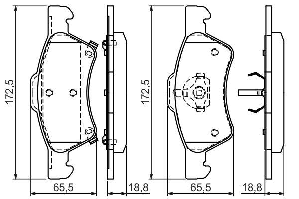 Kit de plaquettes de frein, frein à disque BOSCH 0 986 424 765