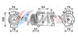 Compresseur, climatisation AVA QUALITY COOLING FDAK587