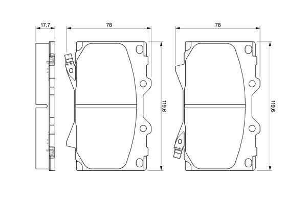 Kit de plaquettes de frein, frein à disque BOSCH 0 986 424 640
