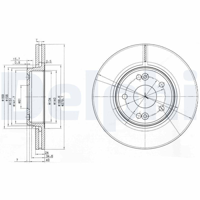 Disque de frein DELPHI BG3733