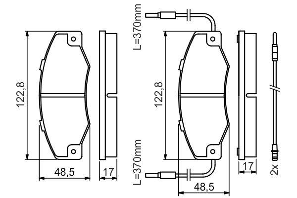Kit de plaquettes de frein, frein à disque BOSCH 0 986 460 953
