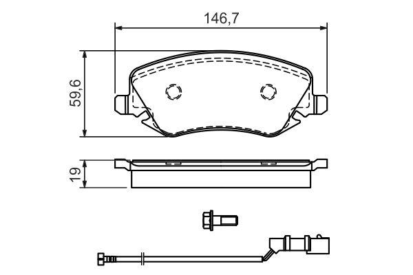 Kit de plaquettes de frein, frein à disque BOSCH 0 986 424 679