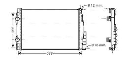 Radiateur, refroidissement du moteur AVA QUALITY COOLING RT2387