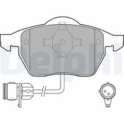 Kit de plaquettes de frein, frein à disque DELPHI LP784