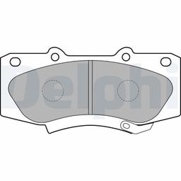 Kit de plaquettes de frein, frein à disque DELPHI LP2244