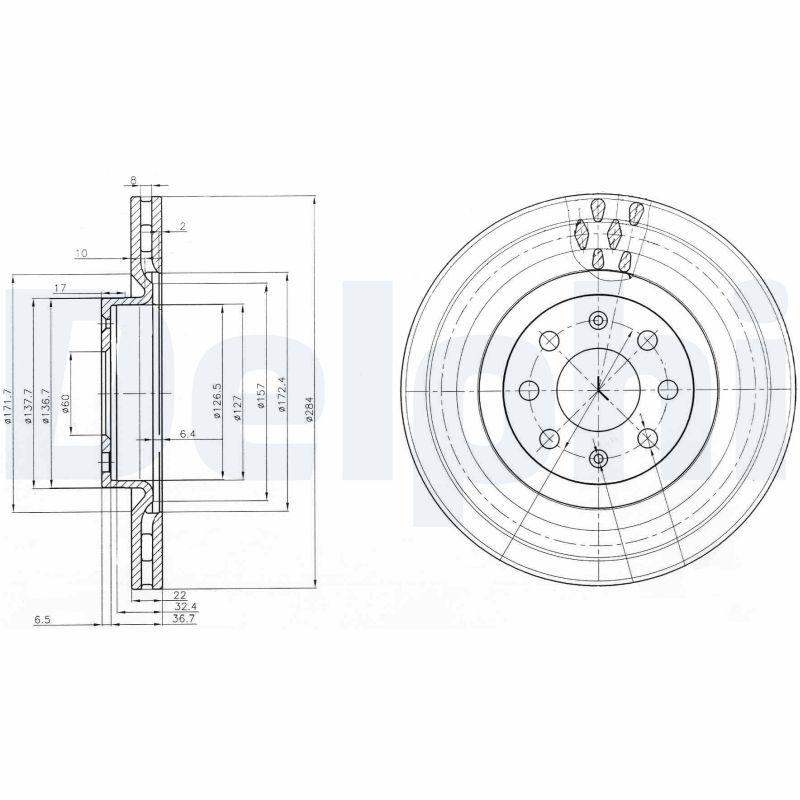 Disque de frein DELPHI BG3944