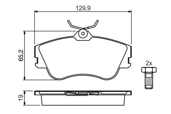 Kit de plaquettes de frein, frein à disque BOSCH 0 986 461 753
