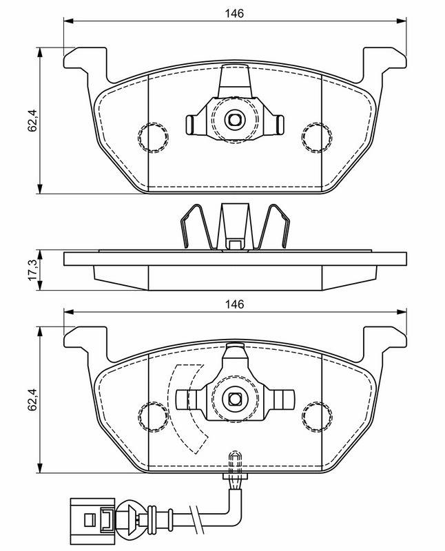 Kit de plaquettes de frein, frein à disque BOSCH 0986494721
