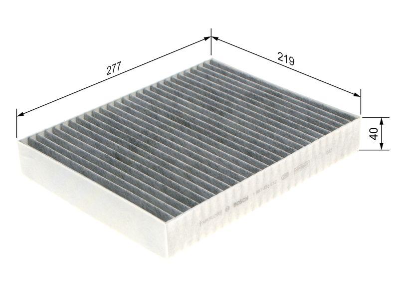 Filtre, air de l'habitacle BOSCH 1987435512