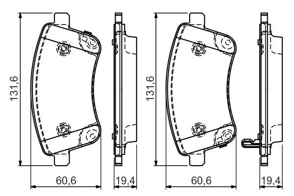 Kit de plaquettes de frein, frein à disque BOSCH 0986494552