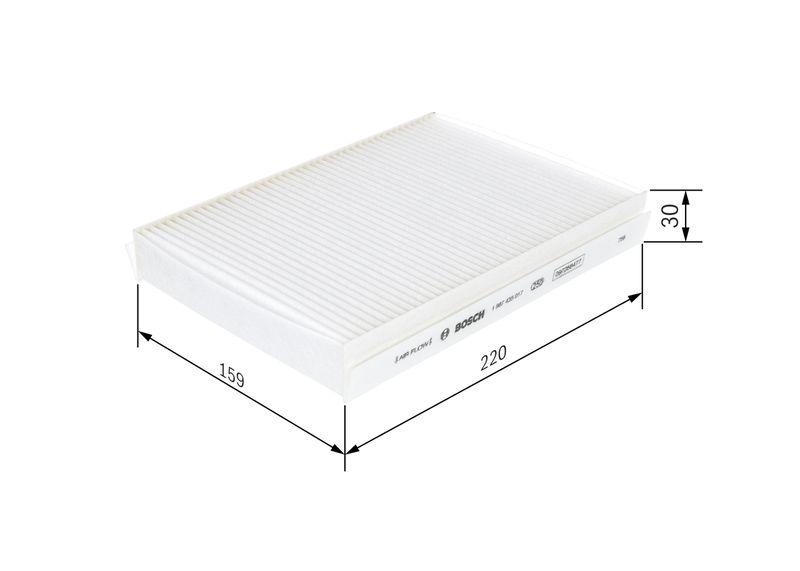 Filtre, air de l'habitacle BOSCH 1987435017