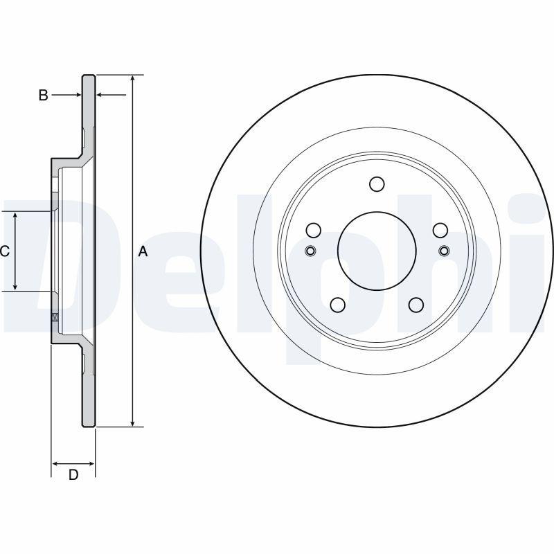 Disque de frein DELPHI BG4924C