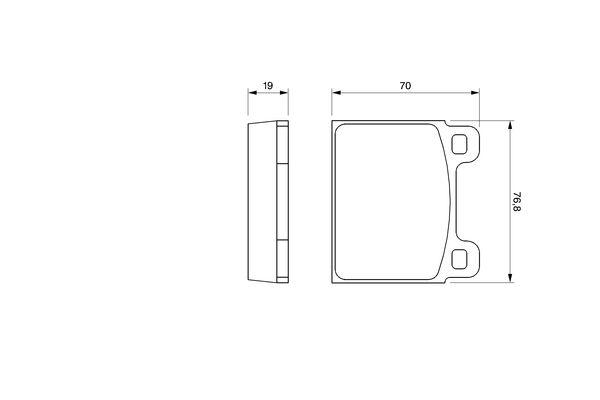 Kit de plaquettes de frein, frein à disque BOSCH 0 986 460 111