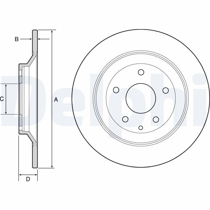 Disque de frein DELPHI BG4567C