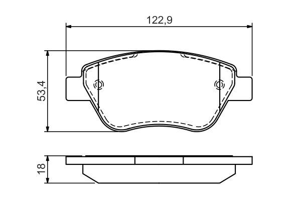 Kit de plaquettes de frein, frein à disque BOSCH 0 986 494 132